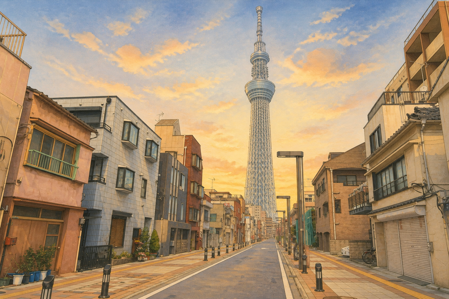 錦糸町のタワービュー通りの別景