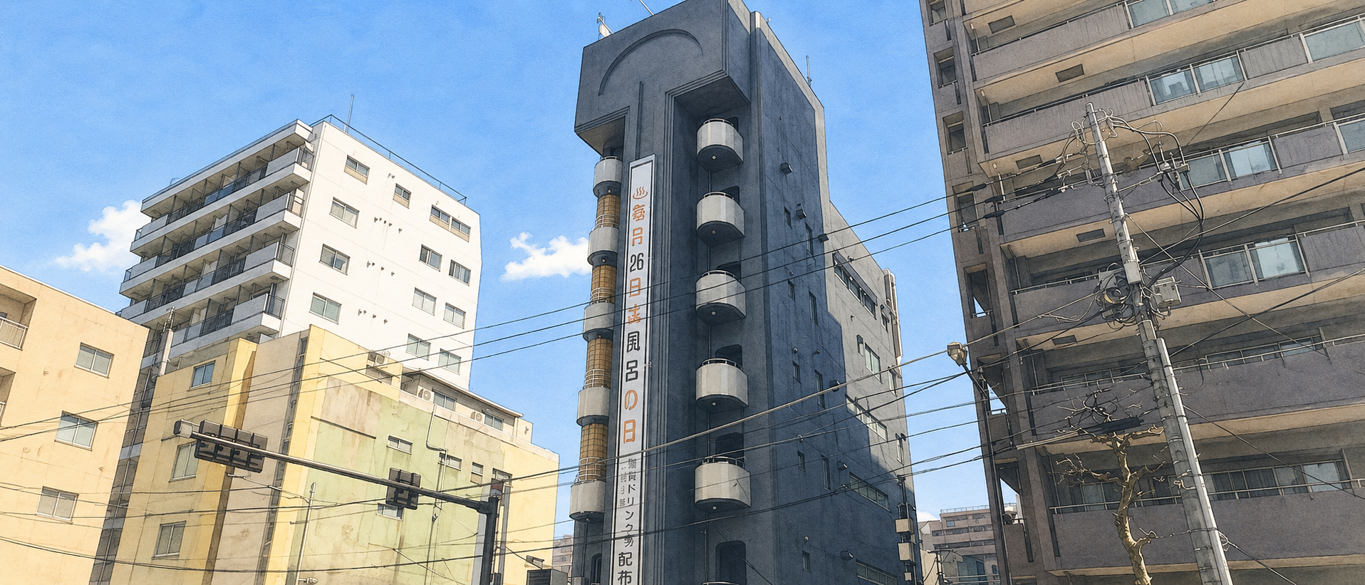サウナセンター鶯谷本店の公式店舗紹介の建物外観