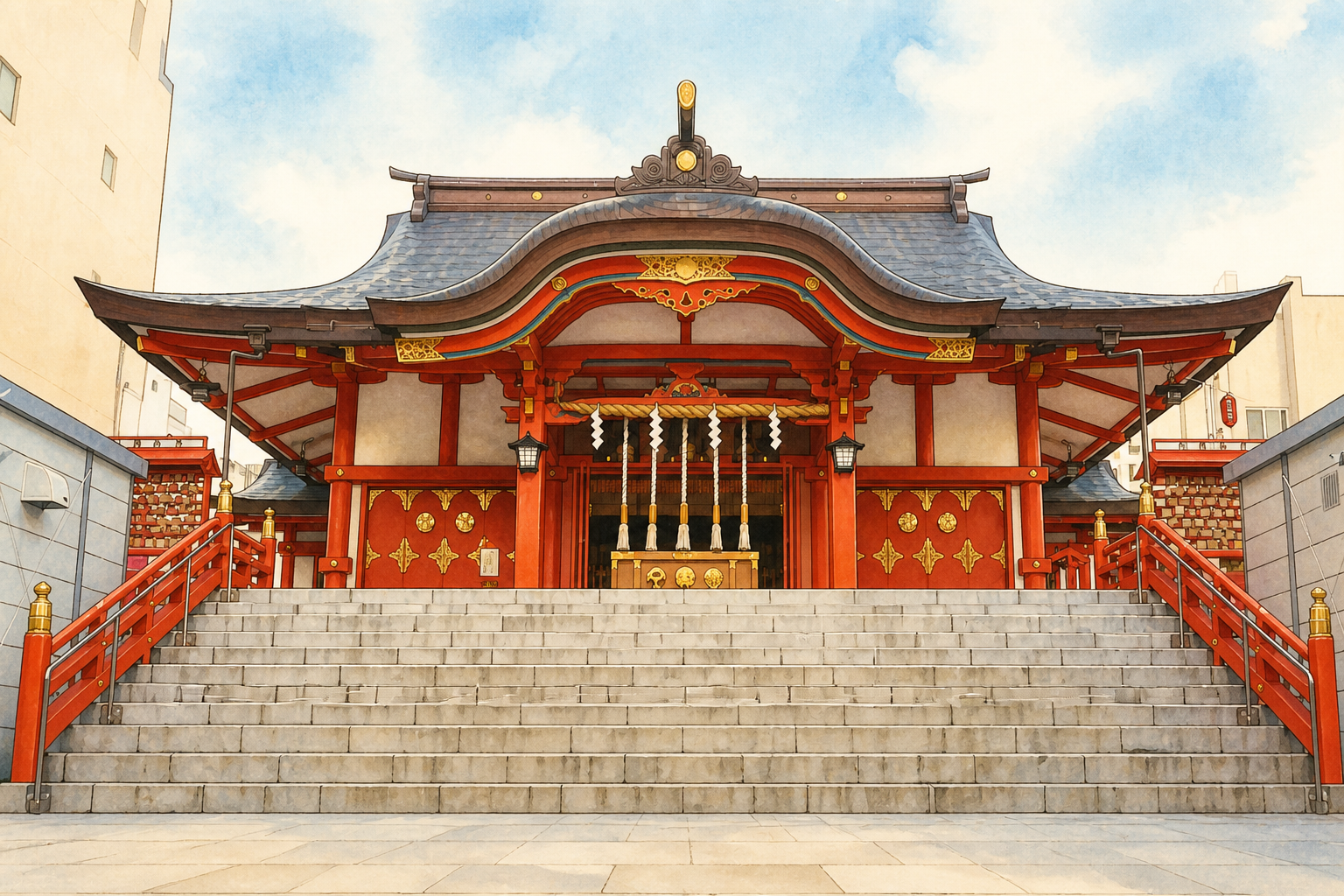新宿の街中にある花園神社
